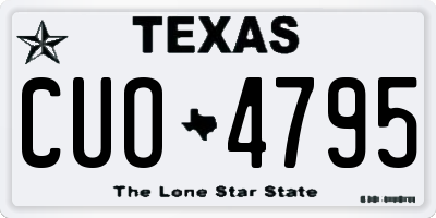 TX license plate CUO4795