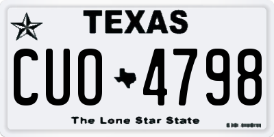 TX license plate CUO4798