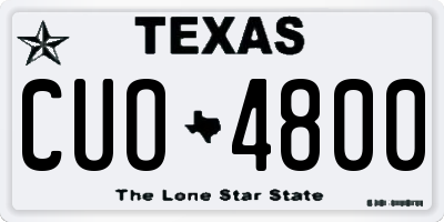 TX license plate CUO4800