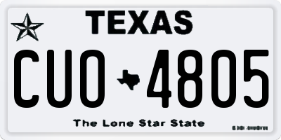 TX license plate CUO4805