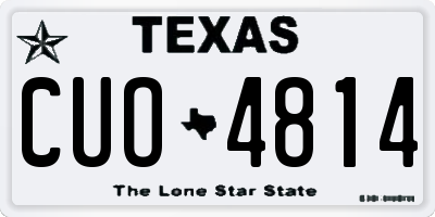 TX license plate CUO4814