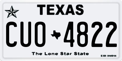 TX license plate CUO4822