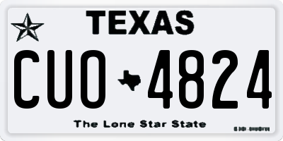 TX license plate CUO4824