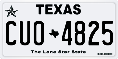 TX license plate CUO4825