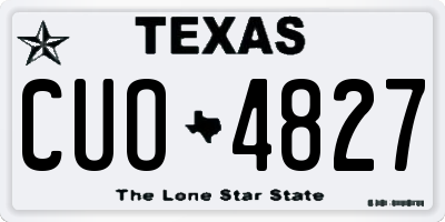 TX license plate CUO4827