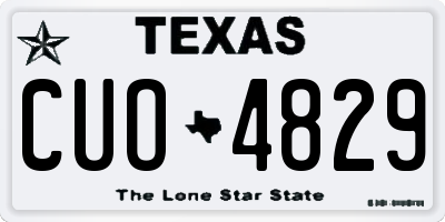 TX license plate CUO4829