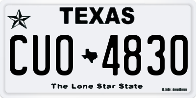 TX license plate CUO4830
