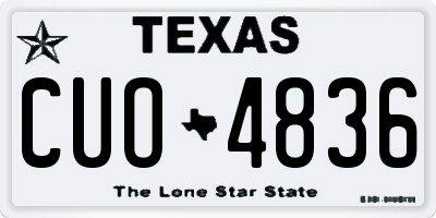 TX license plate CUO4836