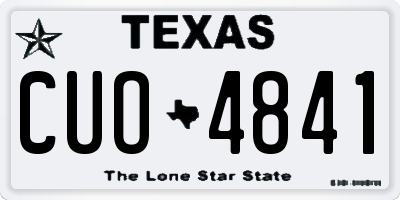 TX license plate CUO4841