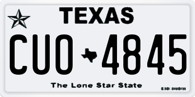 TX license plate CUO4845