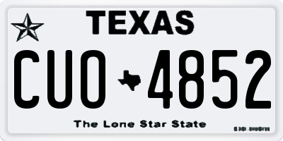 TX license plate CUO4852