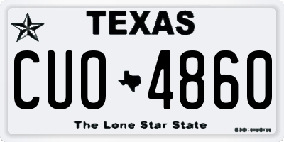 TX license plate CUO4860