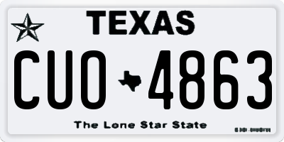 TX license plate CUO4863