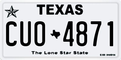 TX license plate CUO4871