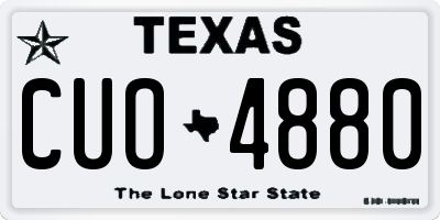TX license plate CUO4880