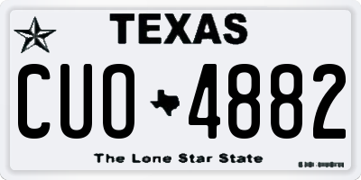 TX license plate CUO4882