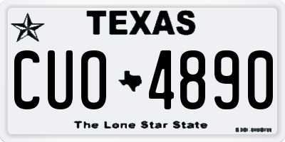 TX license plate CUO4890