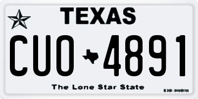 TX license plate CUO4891