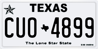 TX license plate CUO4899