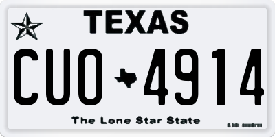 TX license plate CUO4914