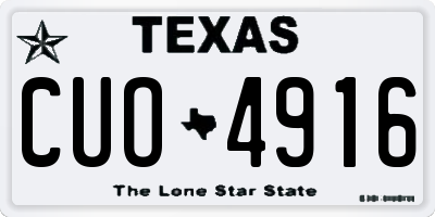 TX license plate CUO4916