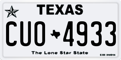 TX license plate CUO4933