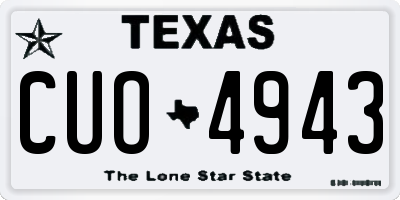 TX license plate CUO4943