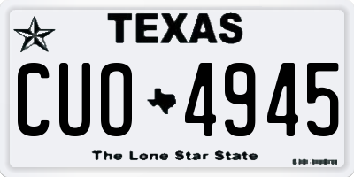 TX license plate CUO4945