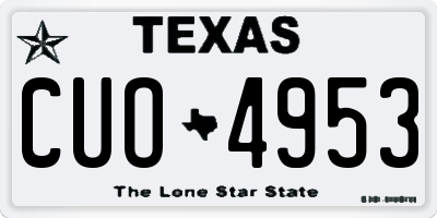 TX license plate CUO4953