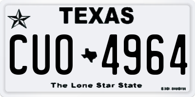 TX license plate CUO4964
