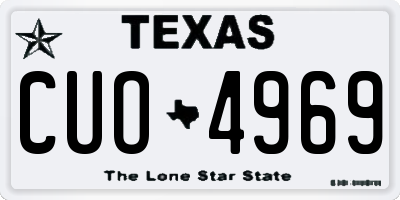 TX license plate CUO4969