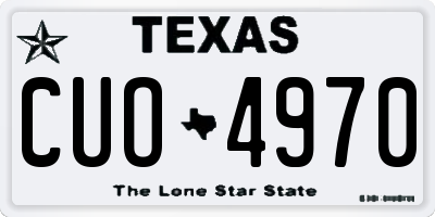 TX license plate CUO4970