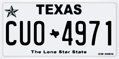 TX license plate CUO4971