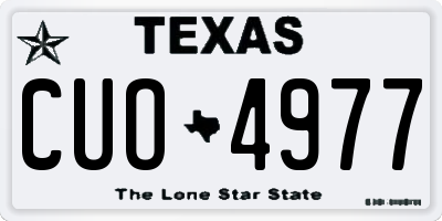TX license plate CUO4977