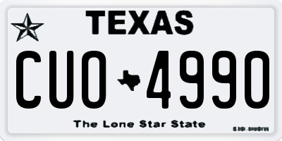 TX license plate CUO4990