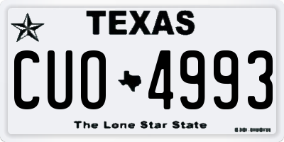 TX license plate CUO4993