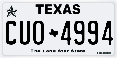 TX license plate CUO4994
