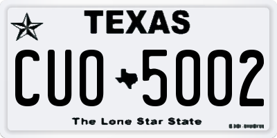 TX license plate CUO5002