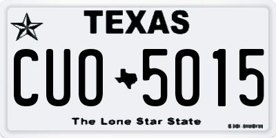 TX license plate CUO5015