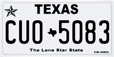 TX license plate CUO5083