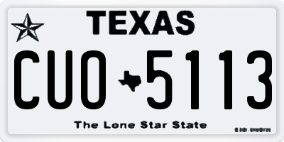 TX license plate CUO5113