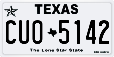 TX license plate CUO5142
