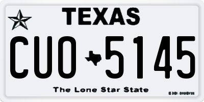 TX license plate CUO5145