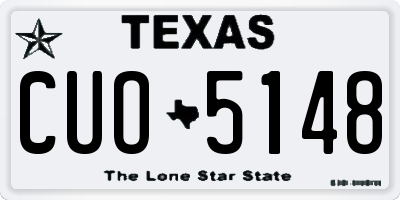 TX license plate CUO5148
