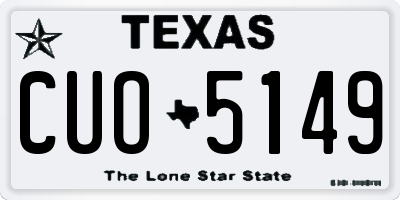 TX license plate CUO5149