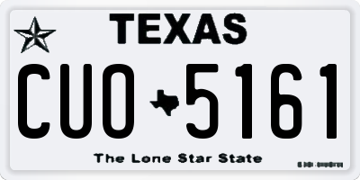 TX license plate CUO5161