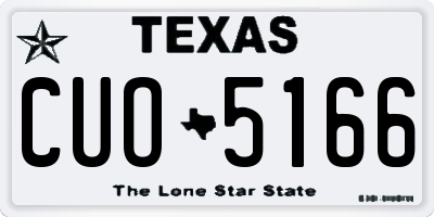 TX license plate CUO5166