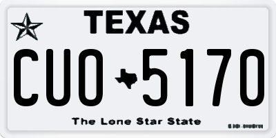 TX license plate CUO5170