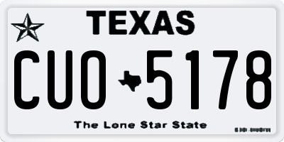 TX license plate CUO5178