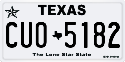 TX license plate CUO5182